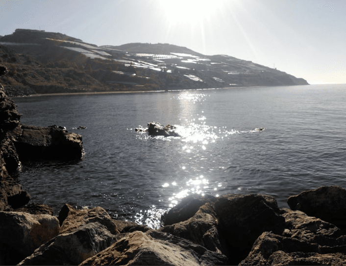 Espectacular día de sol desde la parte de atrás del Peñón de San Patricio